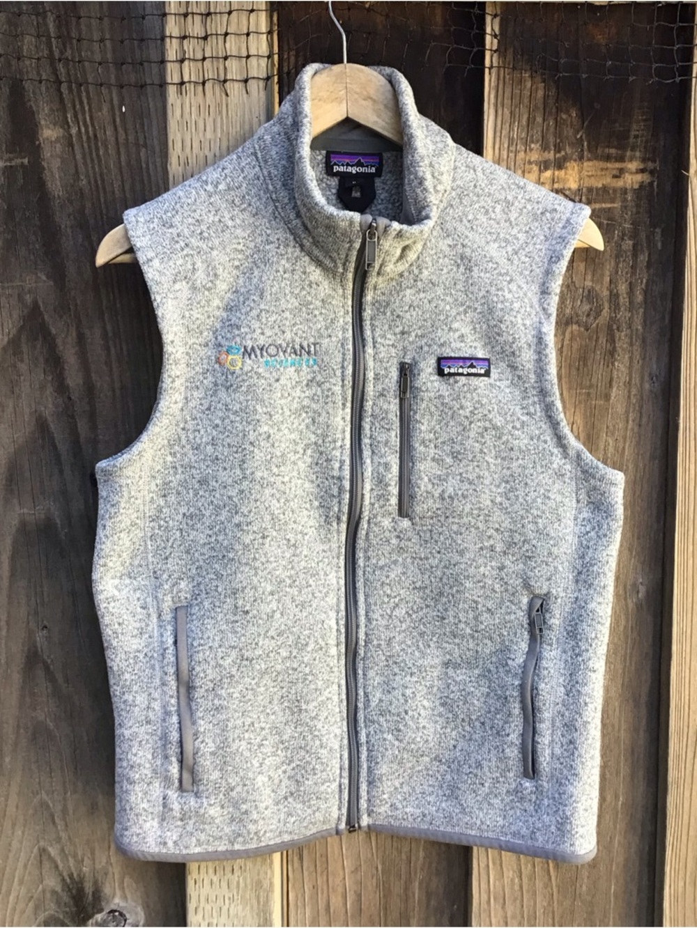 Patagonia Better Sweater Fleece Vest Gray Full Zip Mens Medium Logo